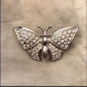 Jewelry Stunning silver butterfly brooch